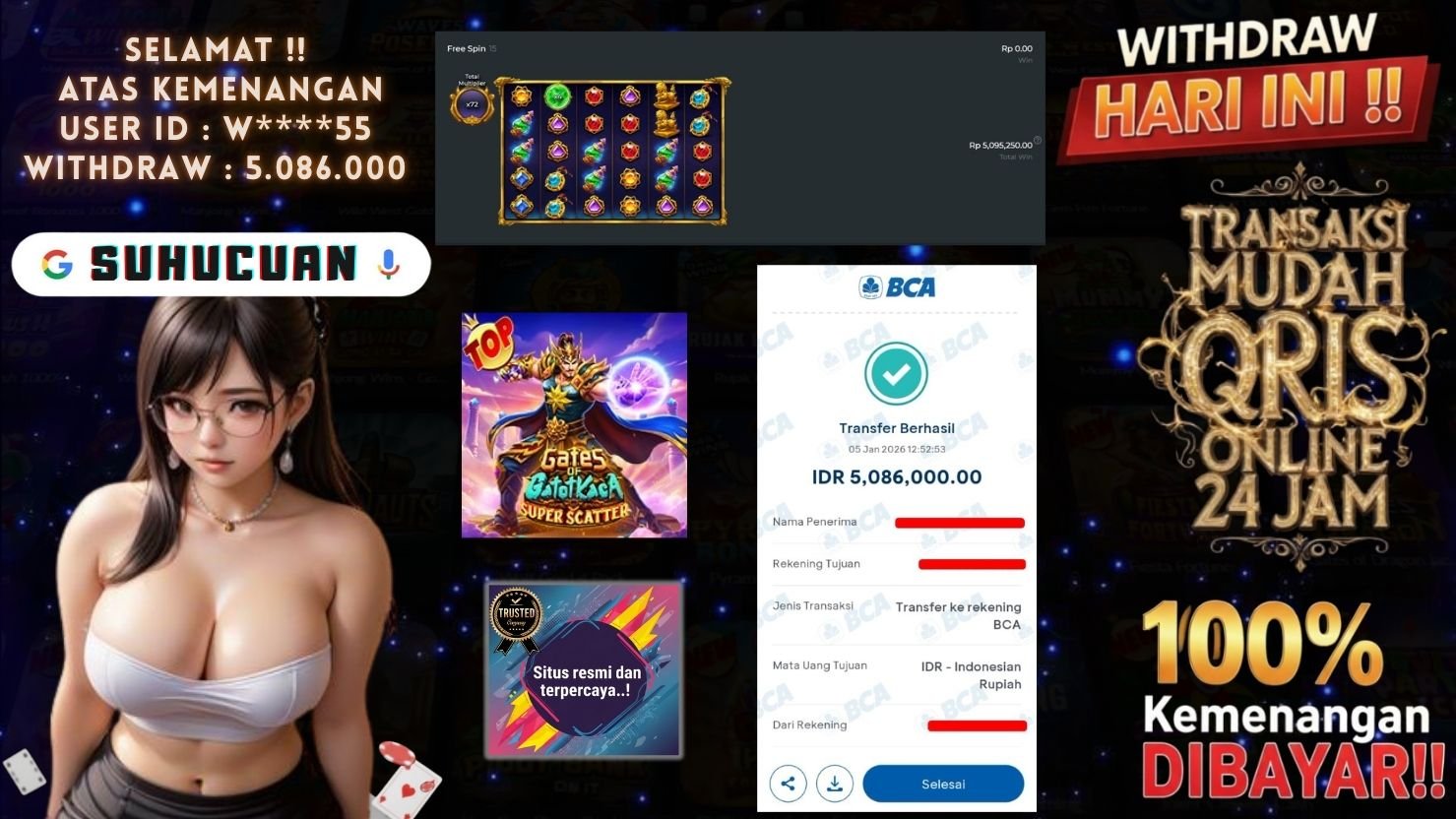 SUHUCUAN JACKPOT SLOT GATES OF GATOTKACA SUPER SCATTER